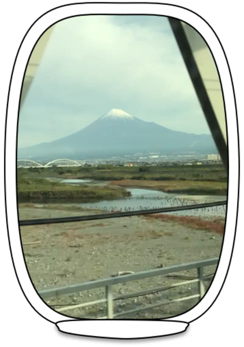 車窓から見る天竜川橋梁（イメージ）