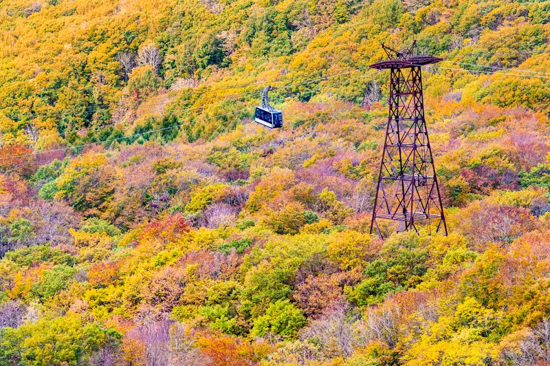 蔵王ロープウェイの紅葉