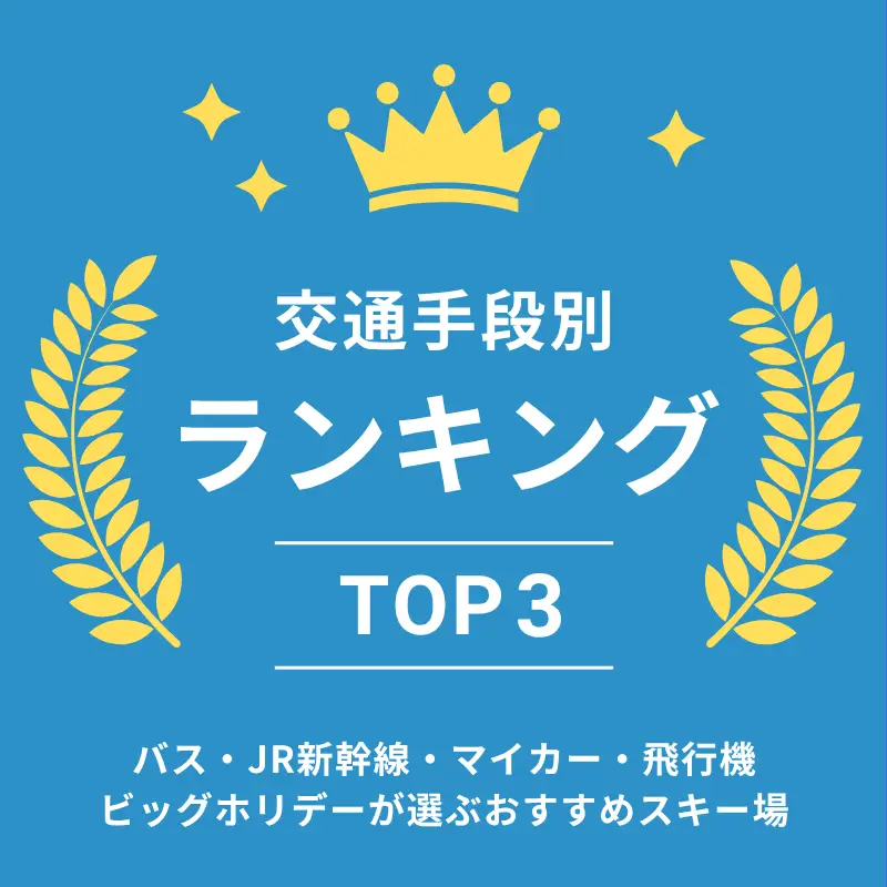 交通手段別人気スキー場ランキング