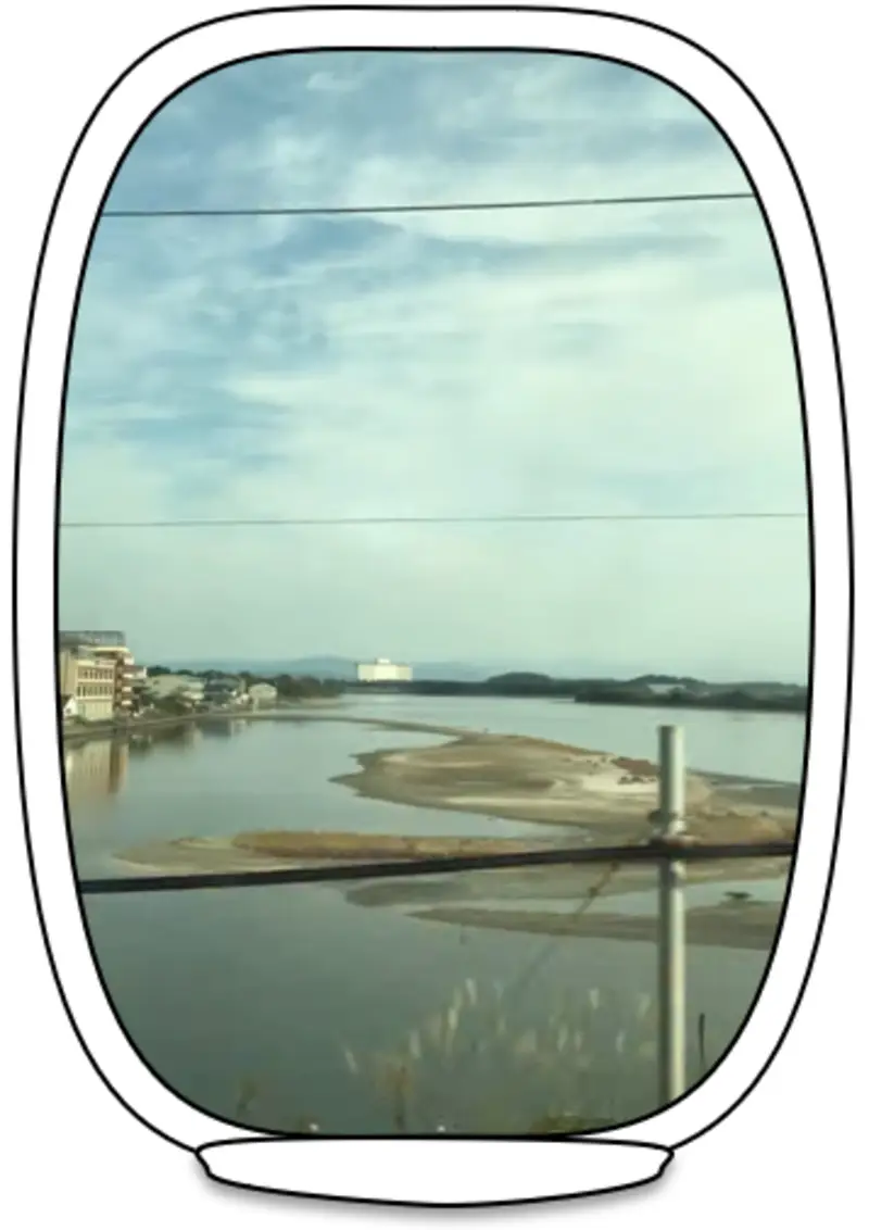 車窓から見る浜名湖（イメージ）