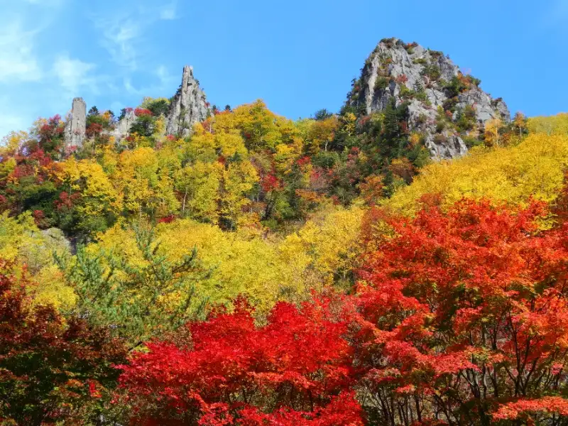 層雲峡温泉の紅葉