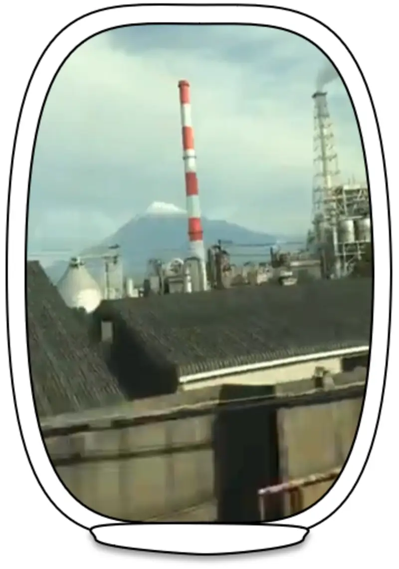 車窓から見た富士山イメージ