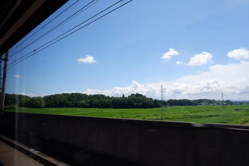 車窓から見たのどかな風景
