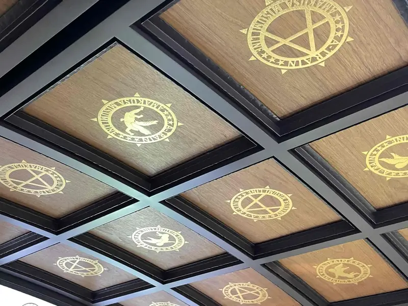 A列車車内の天井