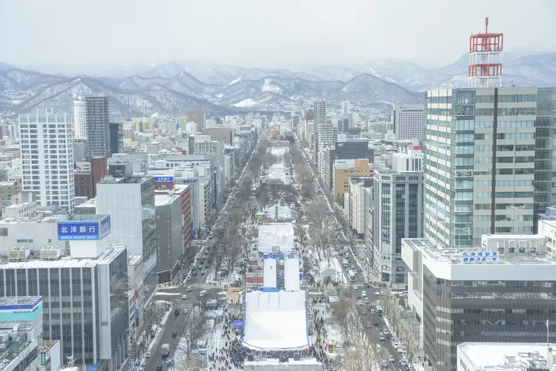 札幌市内の冬