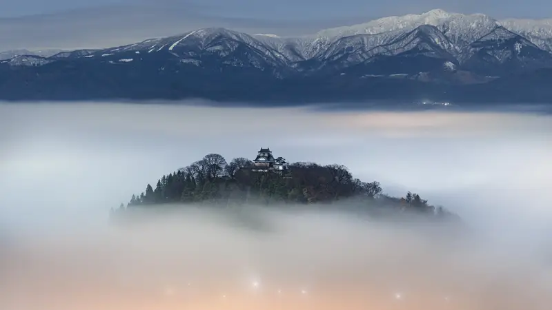 越前大野城 雲海