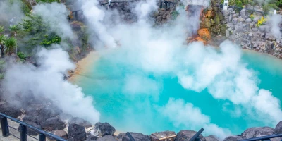 大分県・別府の湯けむり