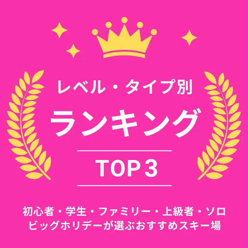 レベル・タイプ別 人気スキー場ランキング