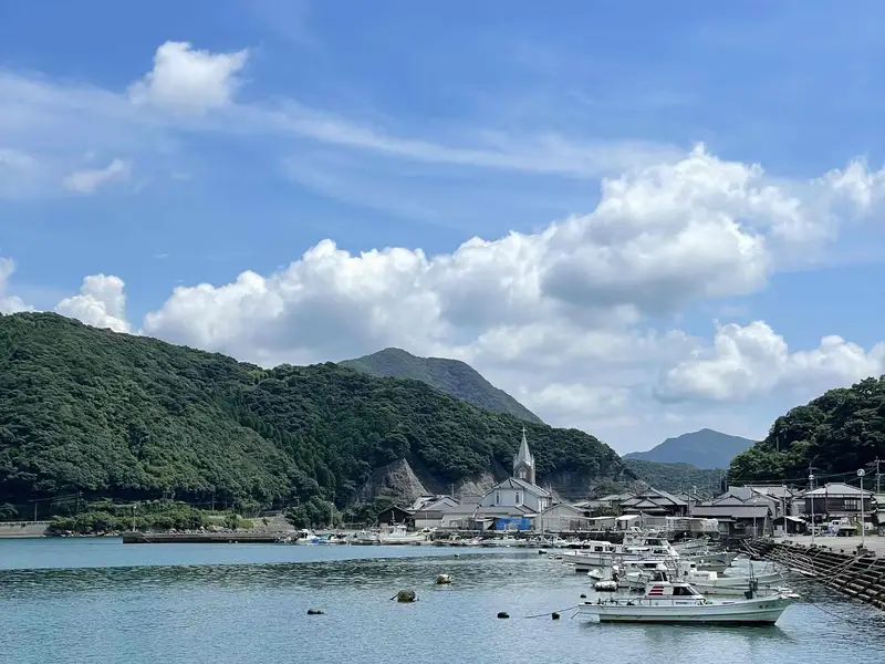 﨑津集落の海景色