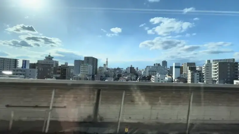 車窓から見た街並み