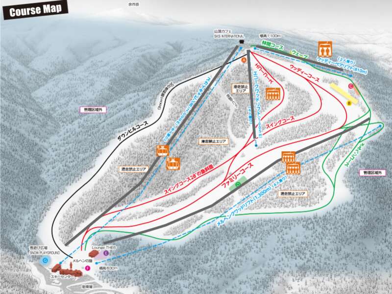 札幌国際スキー場コースMAP