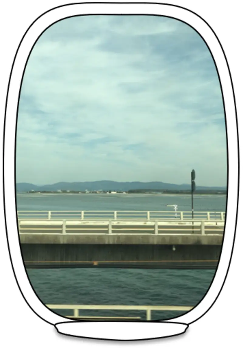 車窓から見る浜名湖（イメージ）