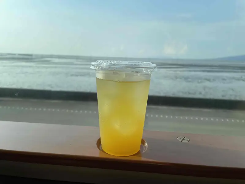 Aセレクトハイボールと車窓からの景色